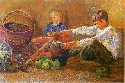 Zygmunt Waliszewski Boys and still life. Spain oil painting artist